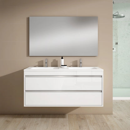 Meuble de salle de bain moderne 2 vasques Slider