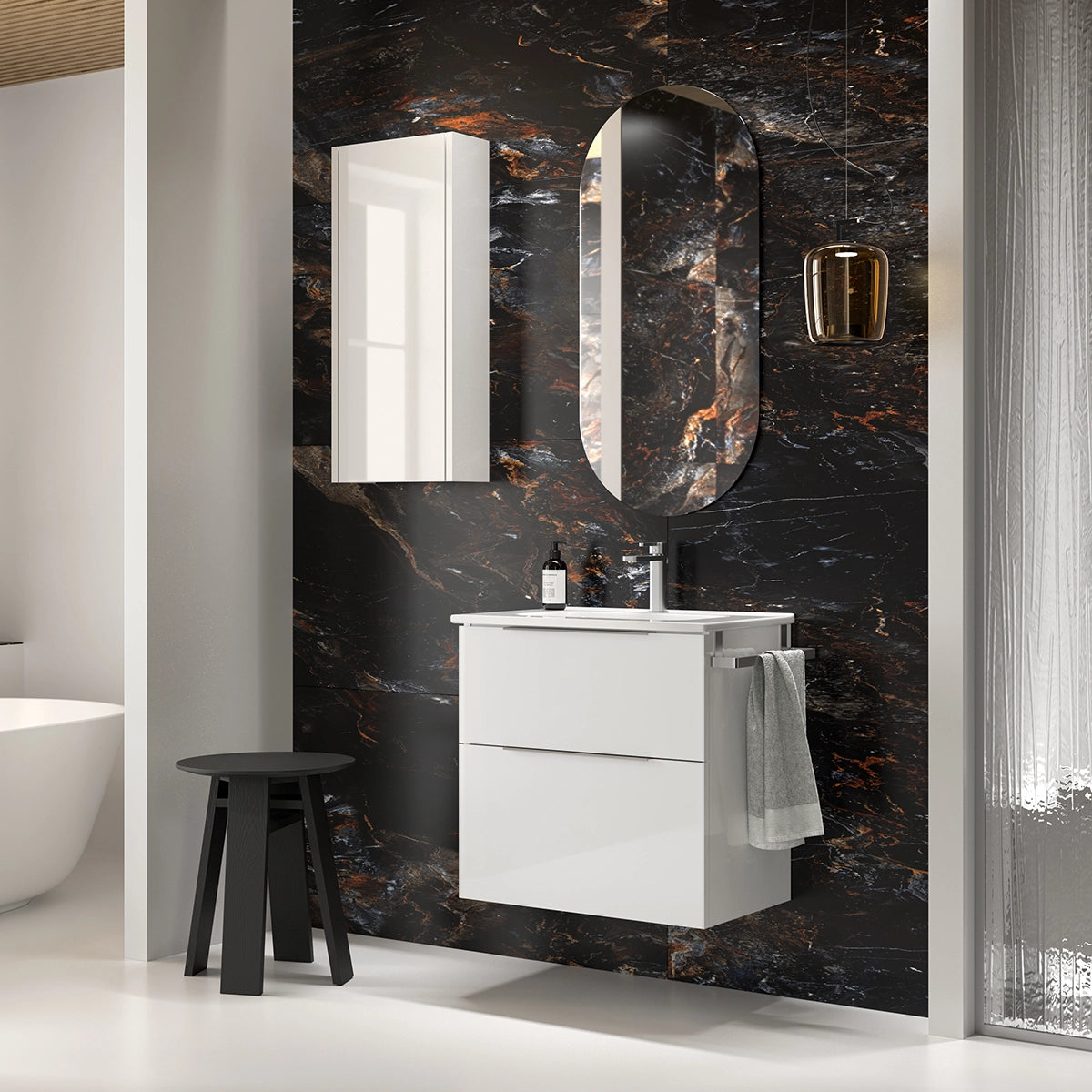 Meuble de salle de bain étroit Comet