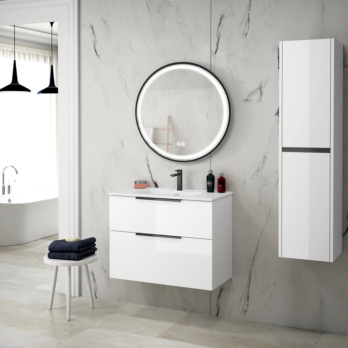Meuble de salle de bain étroit Comet