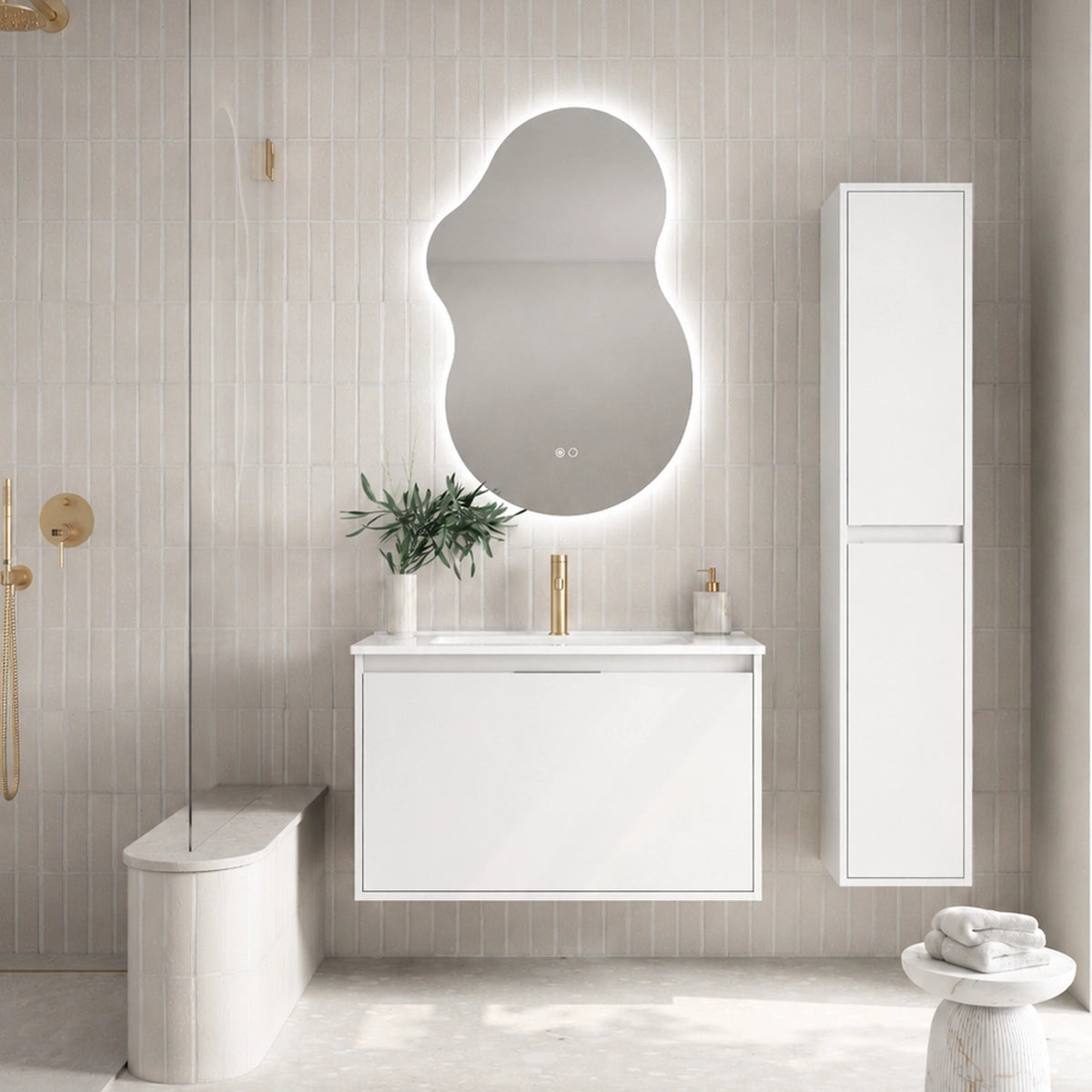 Meuble de salle de bain avec lavabo à poser Atelier