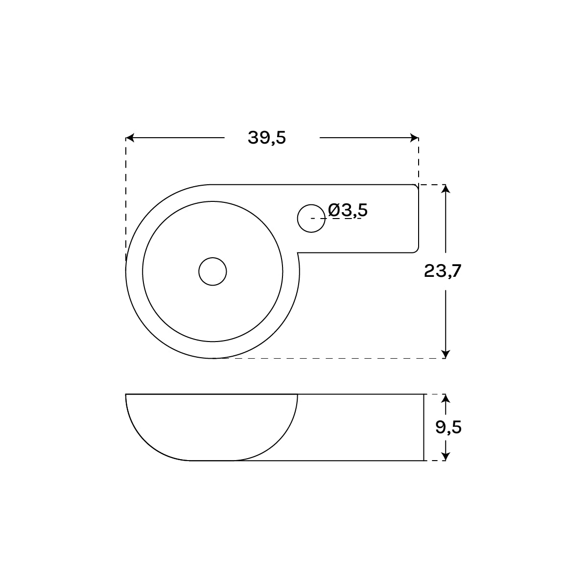 Lavabo pour petite salle de bain Capri