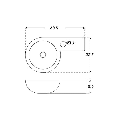 Lavabo pour petite salle de bain Capri