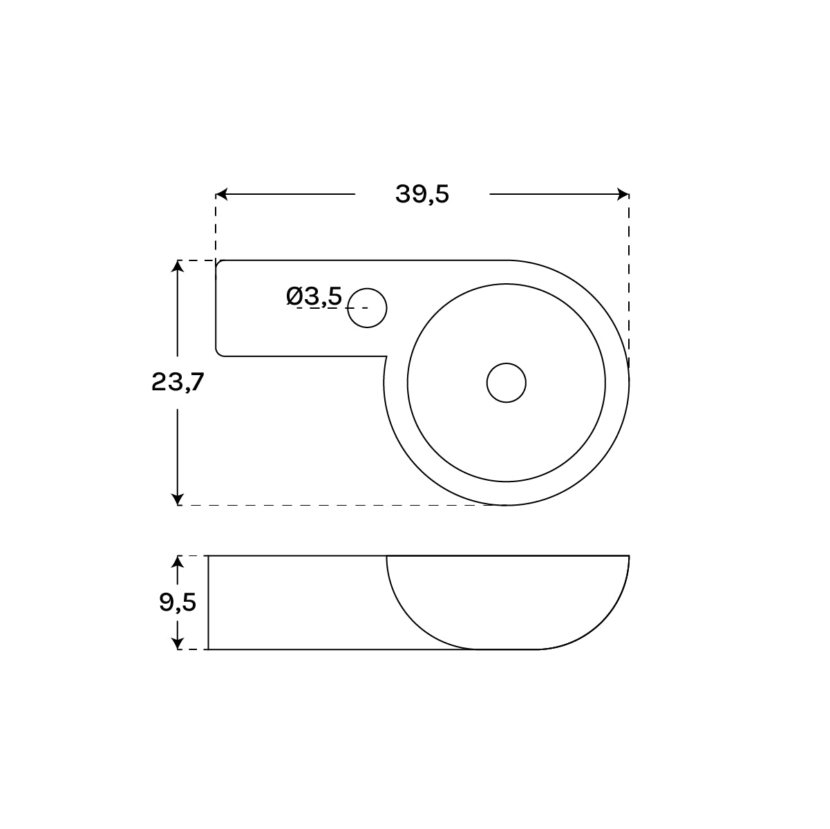 Lavabo pour petite salle de bain Capri