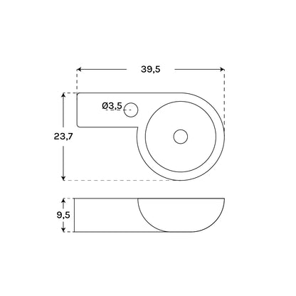 Lavabo pour petite salle de bain Capri
