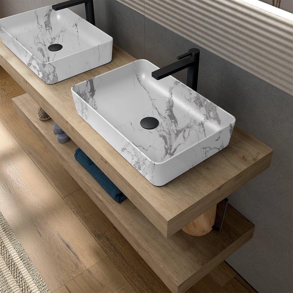 Lavabo rectangulaire à poser Curazao