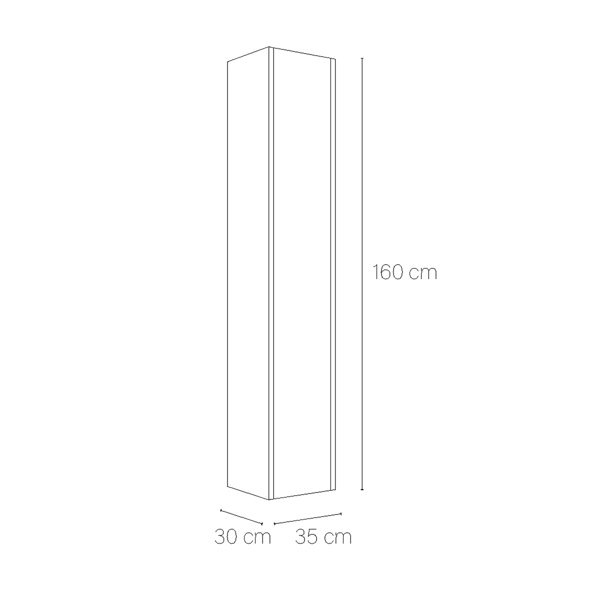 Meuble colonne auxiliaire de salle de bain Albor