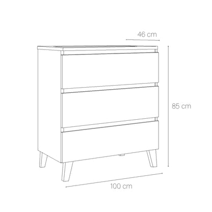 Meuble avec lavabo pour salle de bain Aruba