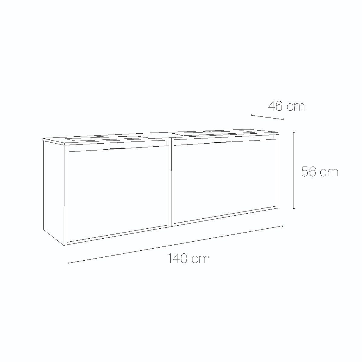 Meuble bain suspendu Atelier
