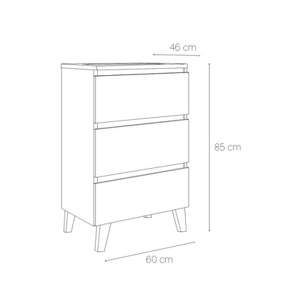 Meuble avec lavabo pour salle de bain Aruba