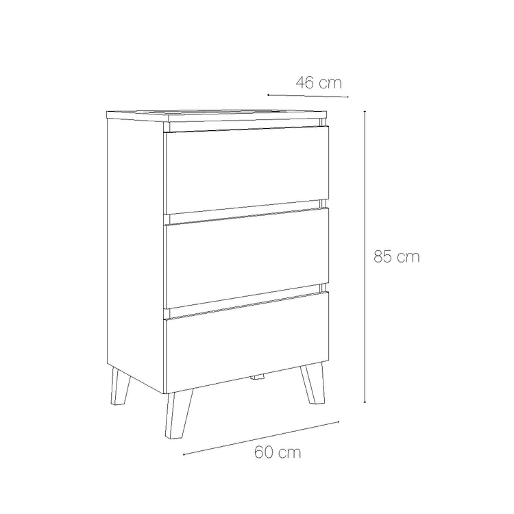 Meuble avec lavabo pour salle de bain Aruba