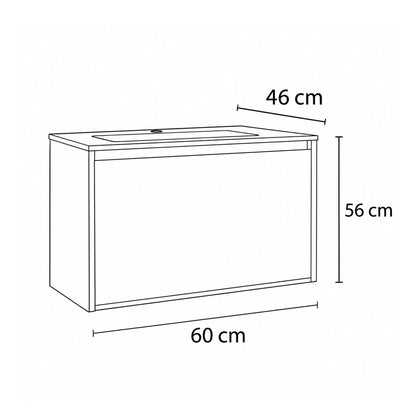 Meuble de salle de bain avec lavabo à poser Atelier