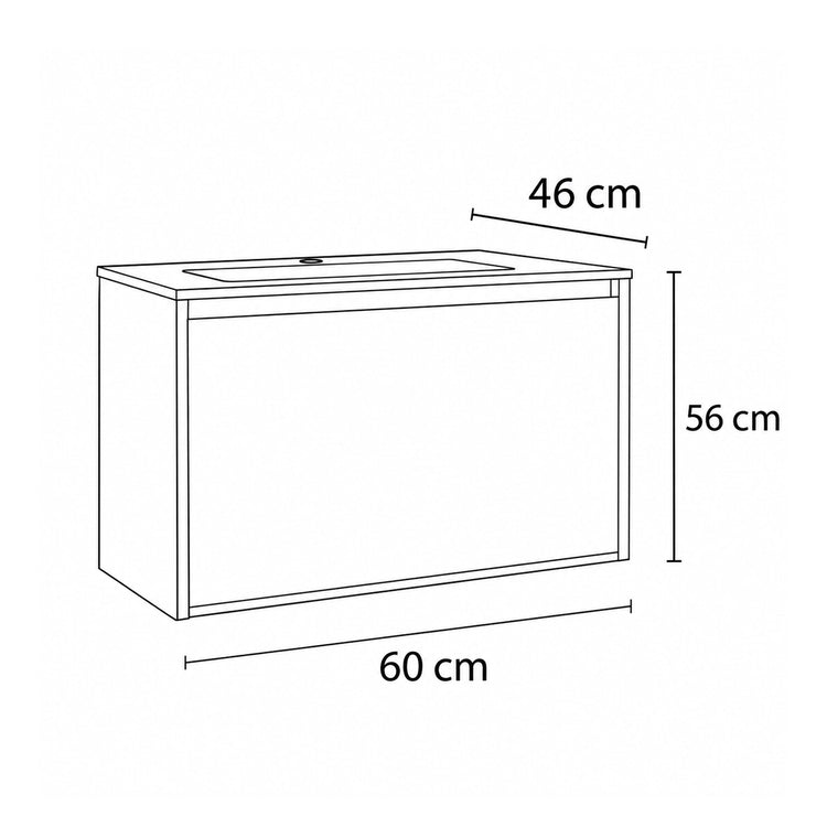Meuble de salle de bain avec lavabo à poser Atelier