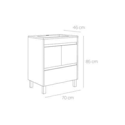 Ensemble de meubles de salle de bain moderne Carla