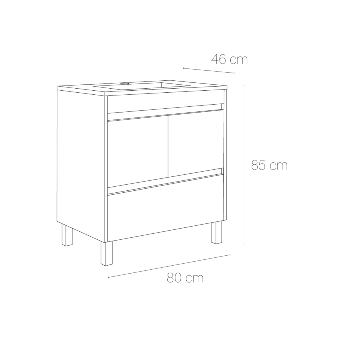 Ensemble de meubles de salle de bain moderne Carla