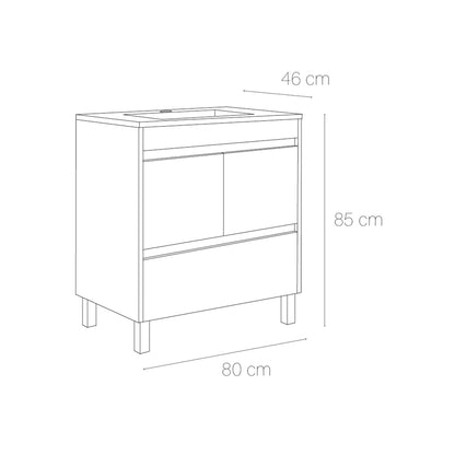 Ensemble de meubles de salle de bain moderne Carla