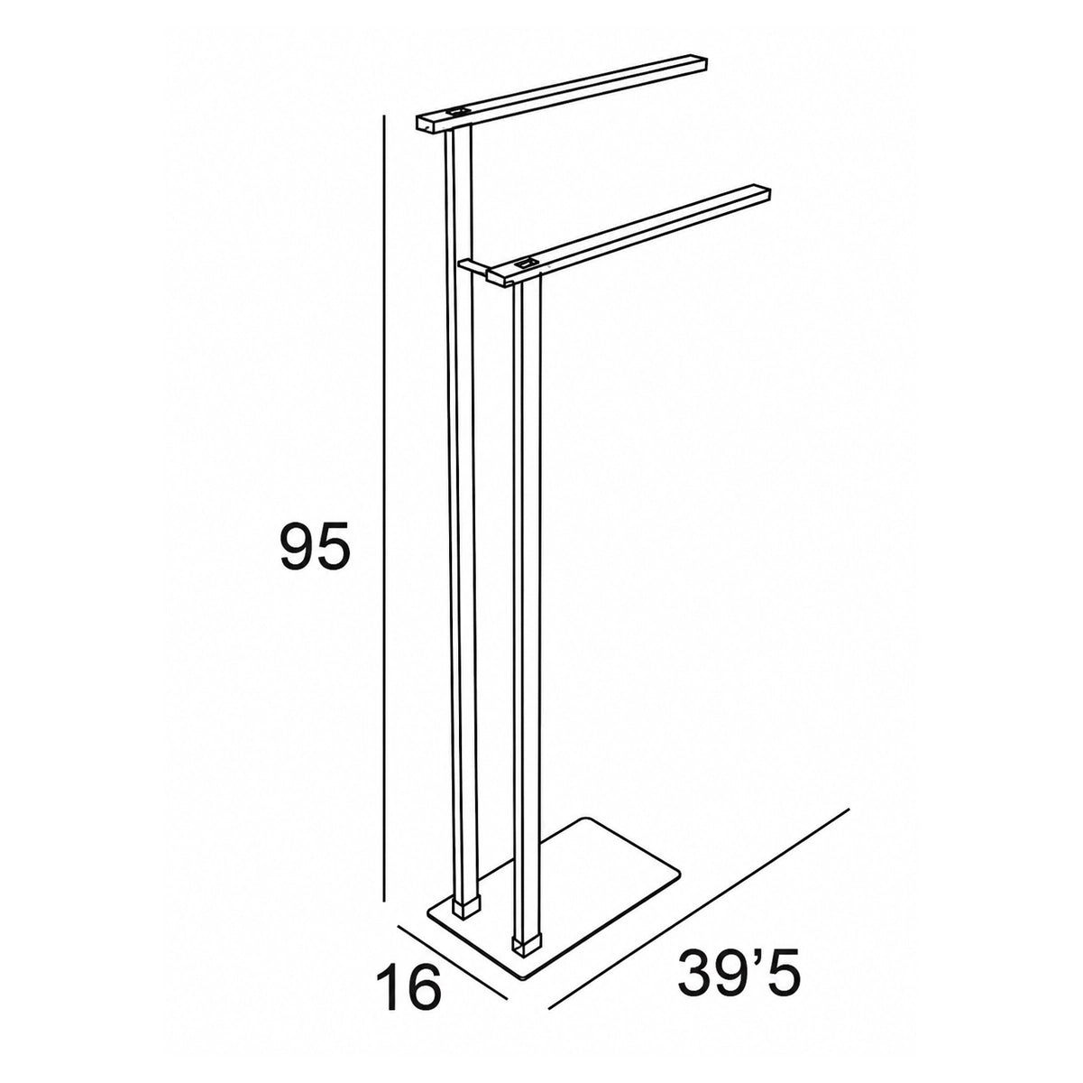 Porte-serviettes sur pied pour salle de bain