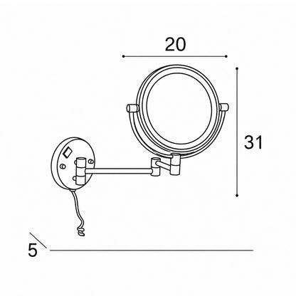 Miroir grossissant avec éclairage