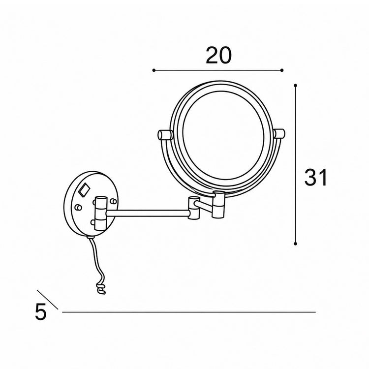 Miroir grossissant avec éclairage