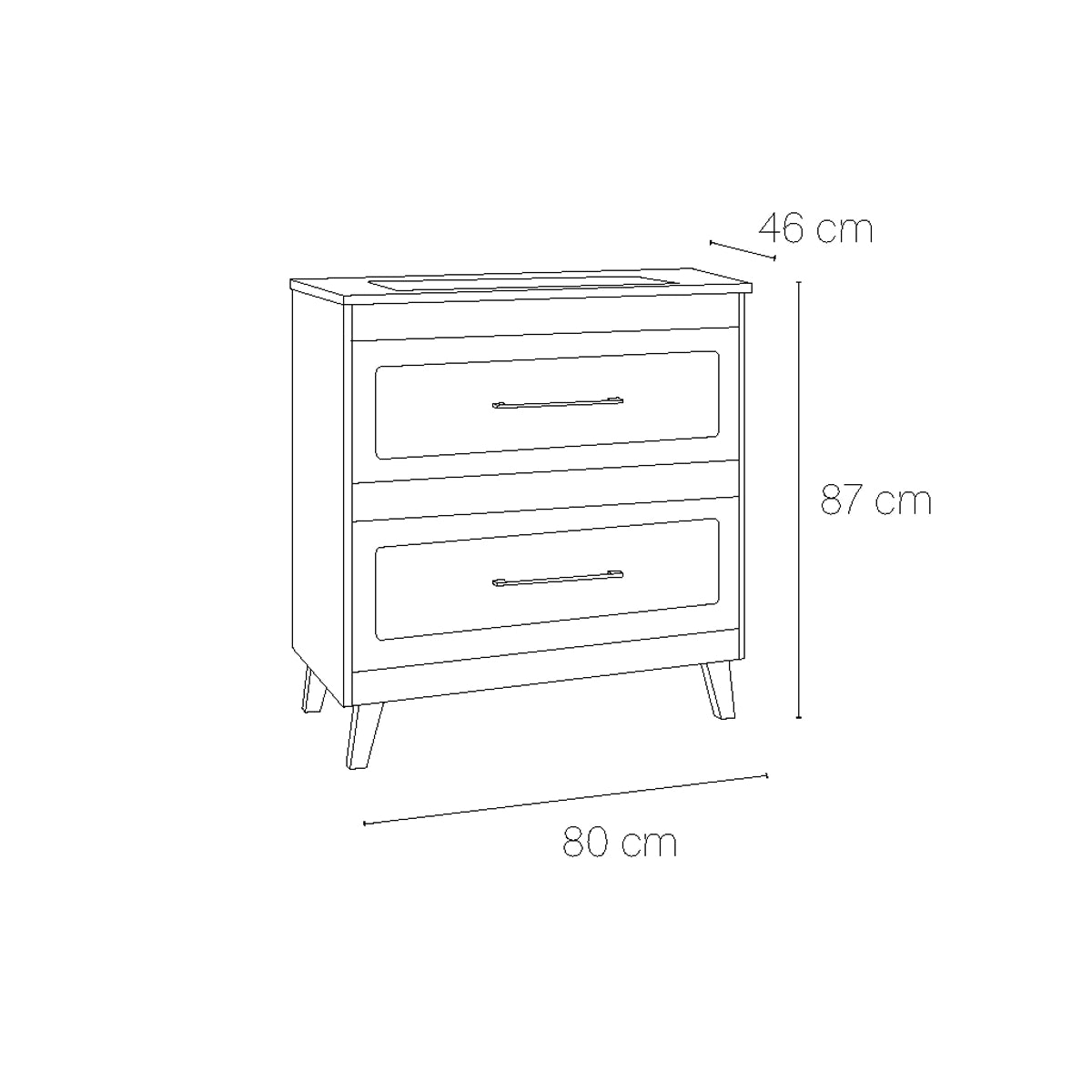 Meuble de salle de bain vintage Vintage top