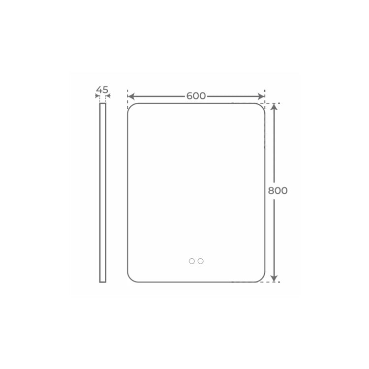 Miroir de salle de bain Emma avec éclairage LED