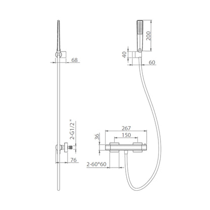 Robinet de douche thermostatique Toscana