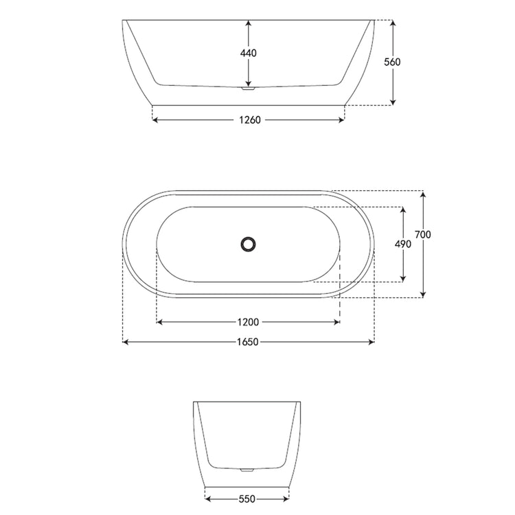 Baignoire ovale Volta