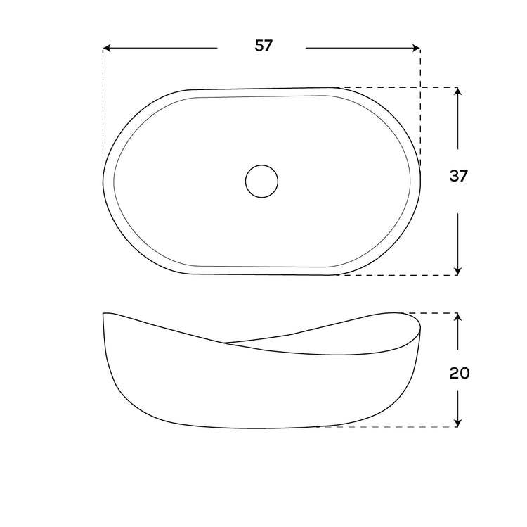 Lavabo gris à poser Volux