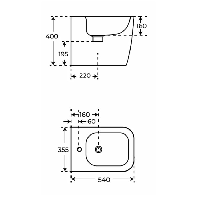 Bidet de salle de bain Atlas