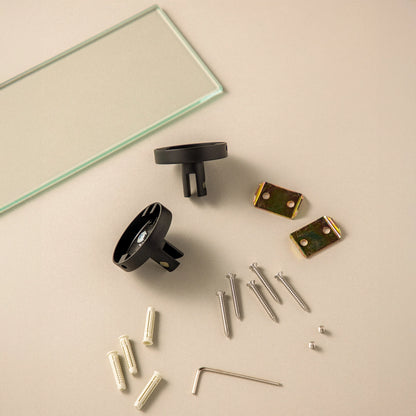 Étagère en verre de départ