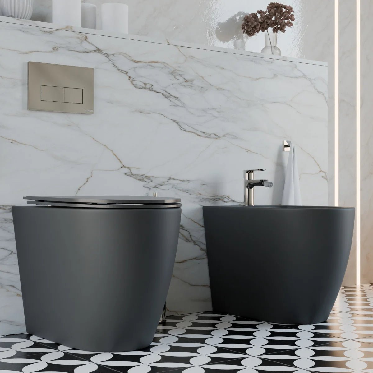 WC compact noir mat Elba