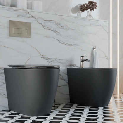 WC compact noir mat Elba