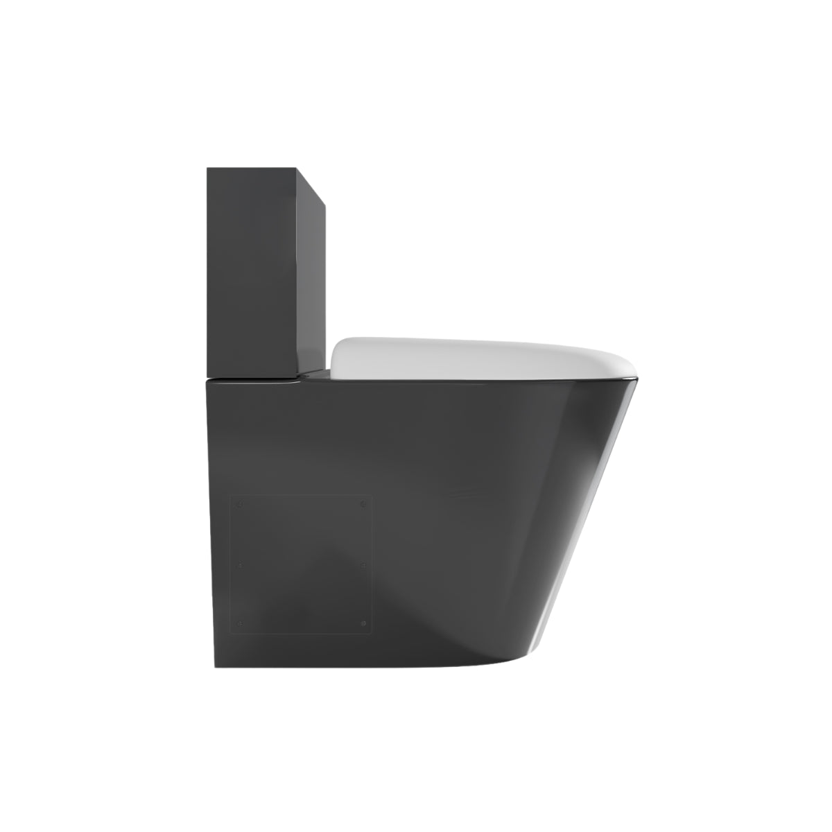 WC en acier inoxydable noir Neus
