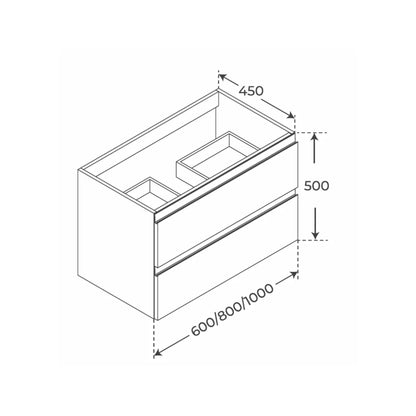Meuble de salle de bain suspendu Soho