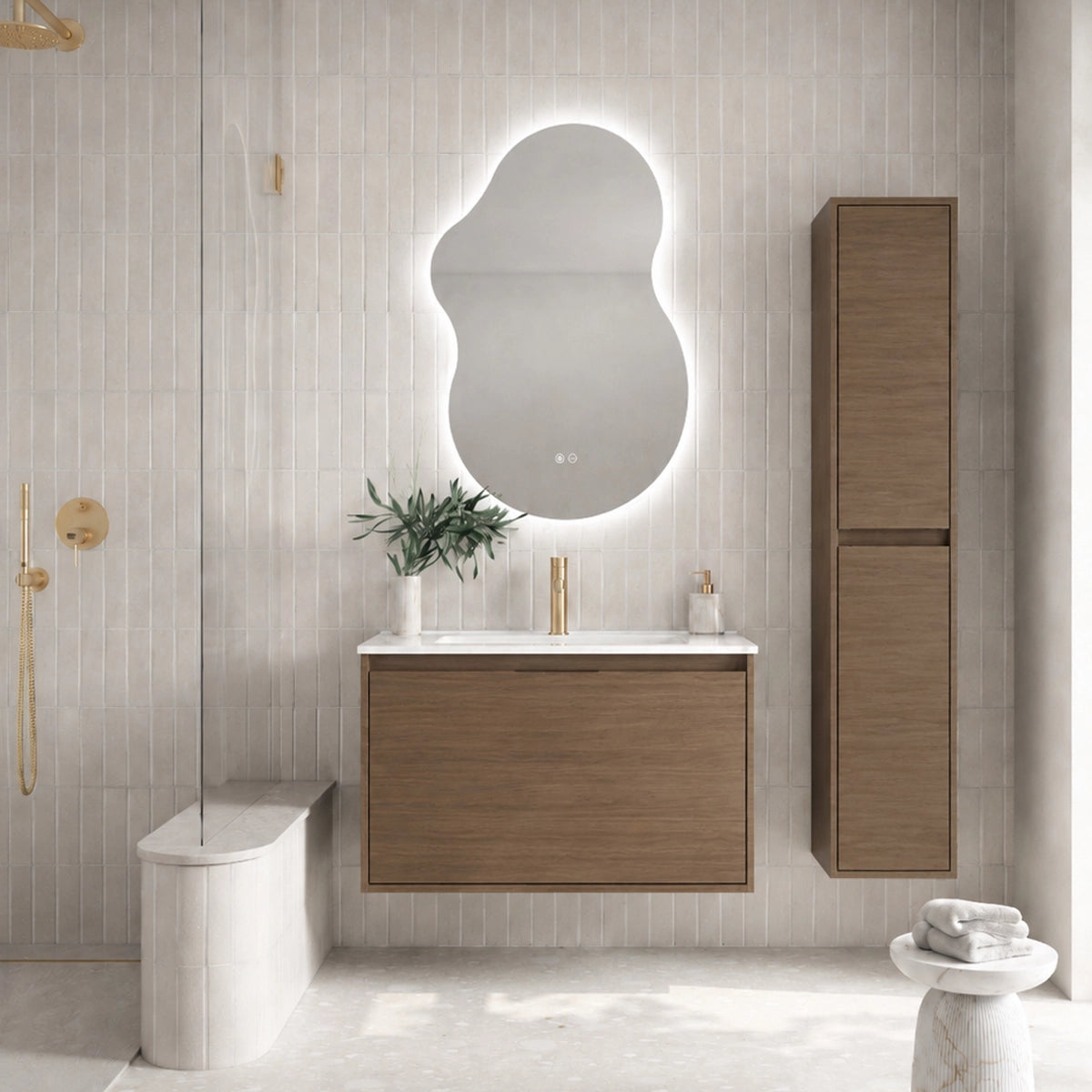 Meuble de salle de bain avec lavabo à poser Atelier