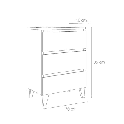 Meuble avec lavabo pour salle de bain Aruba