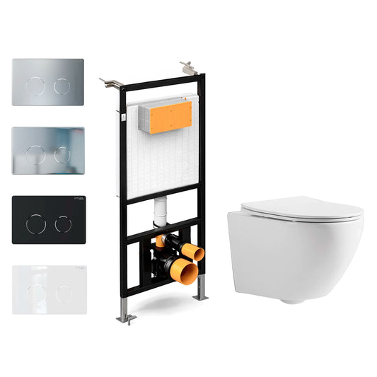 Pack suspendu réservoir à encastrer + WC suspendu Açores Rimless