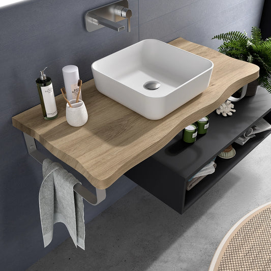 Plan de toilette en bois Rustik