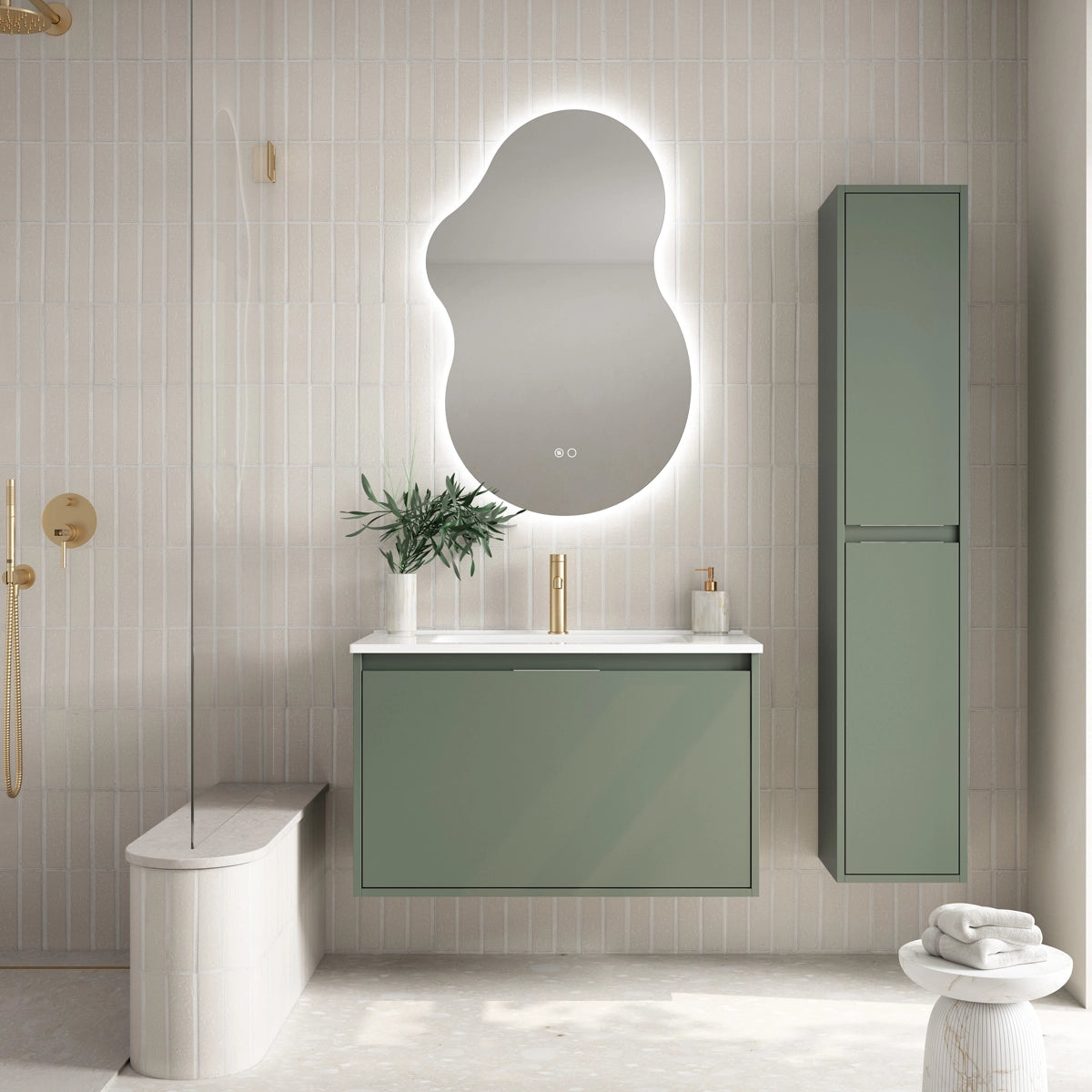 Meuble de salle de bain avec lavabo à poser Atelier
