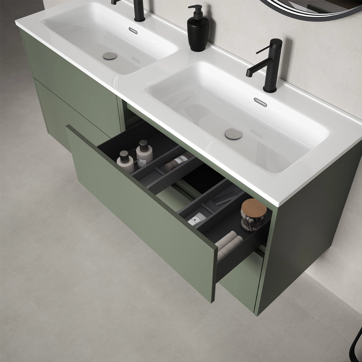 Meuble avec lave-mains de salle de bain Albor