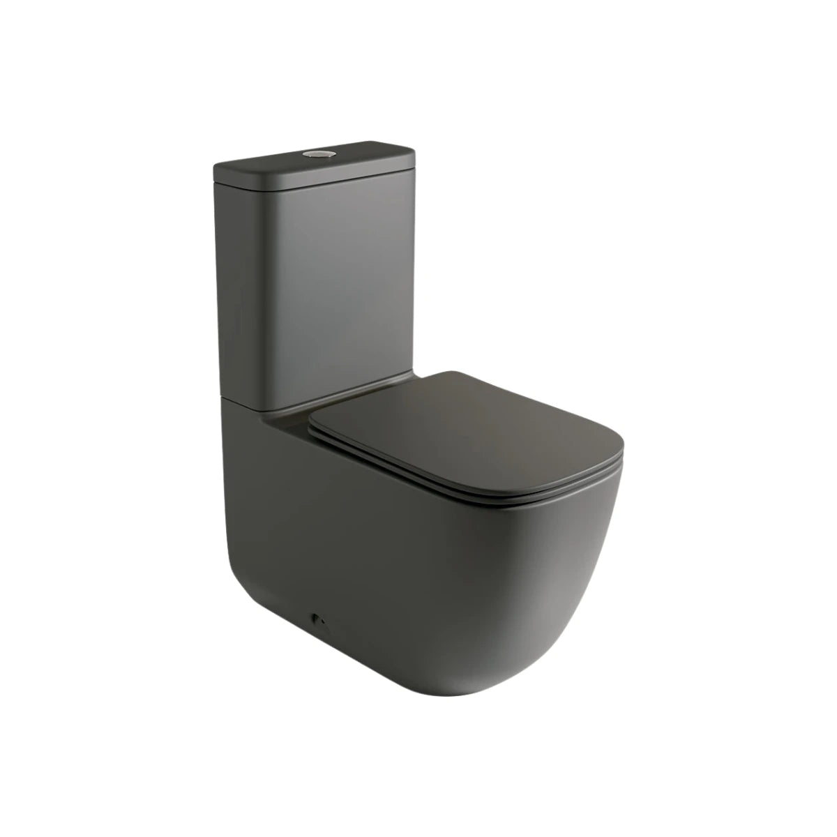 WC à réservoir bas noir mat Zen