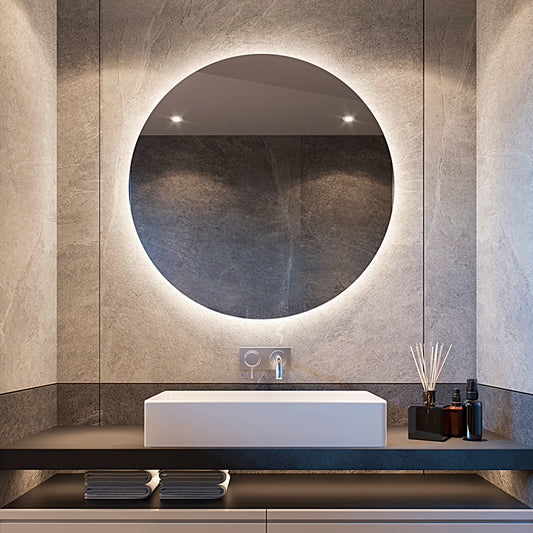 Miroir de salle de bain rond avec lumière led Circlo