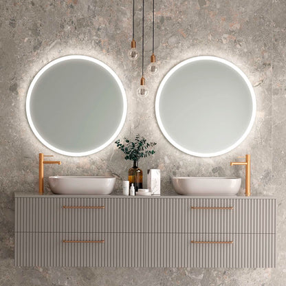 Miroir rond avec lumière led Belgia