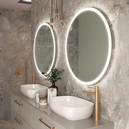 Miroir rond avec lumière led Belgia