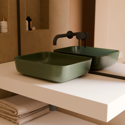 Lavabo vert foncé Nora