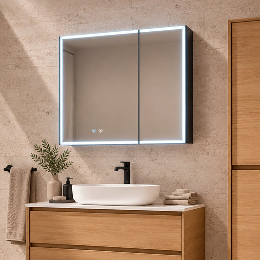Camerino de bain avec miroir et lumière Alaris