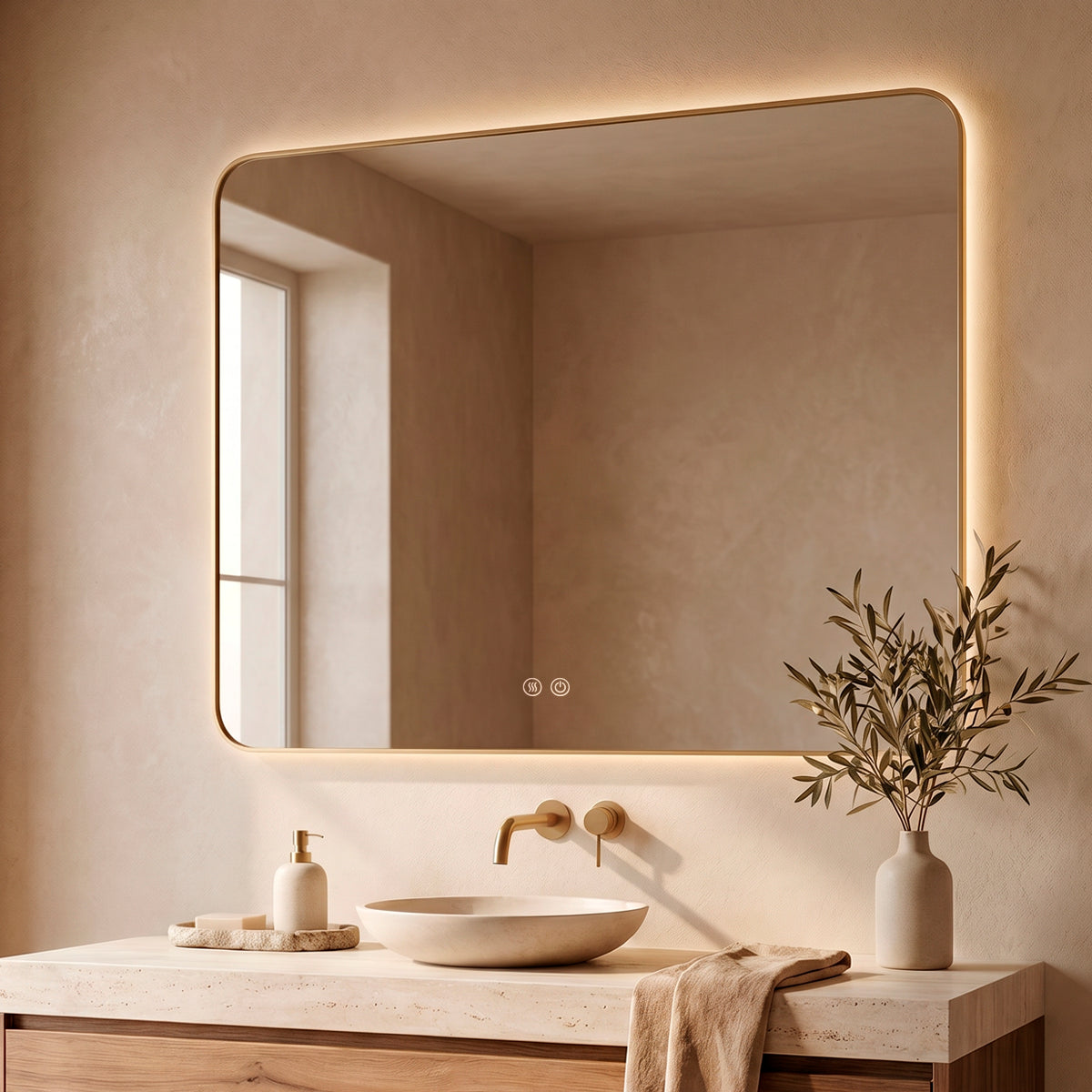 Miroir doré Emma