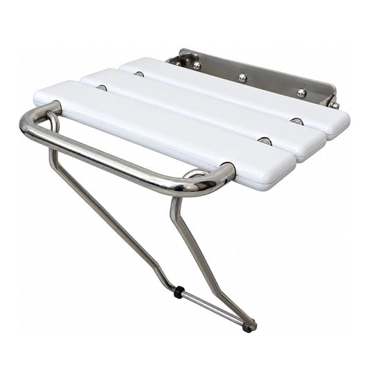Asiento para ducha abatible con soporte y asa blanco - The Bath