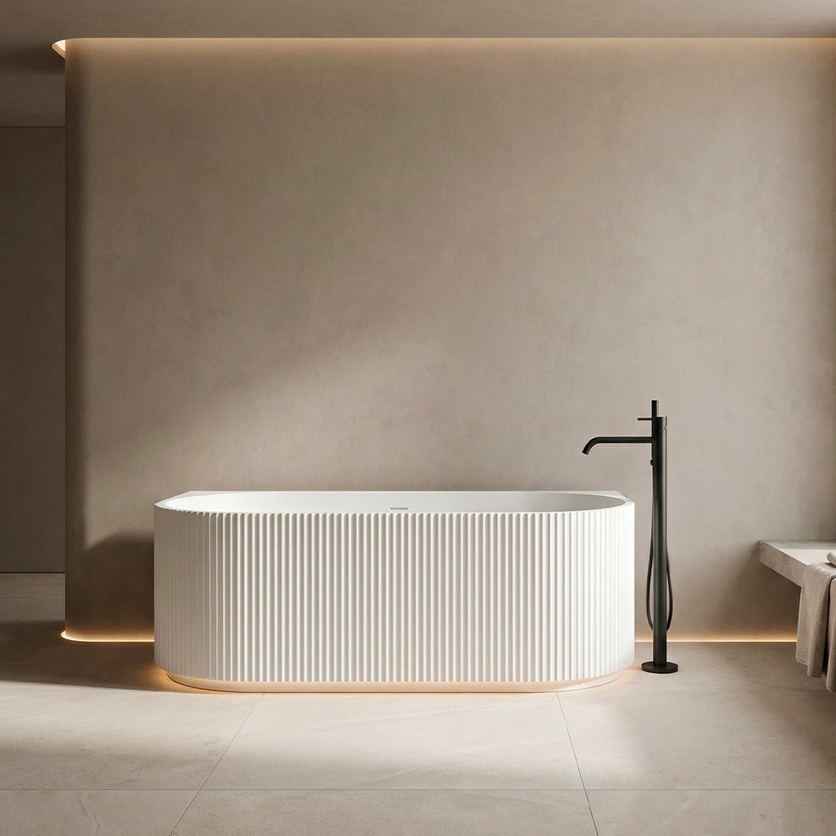 Bañera diseño acanalado Hebe - Thebath