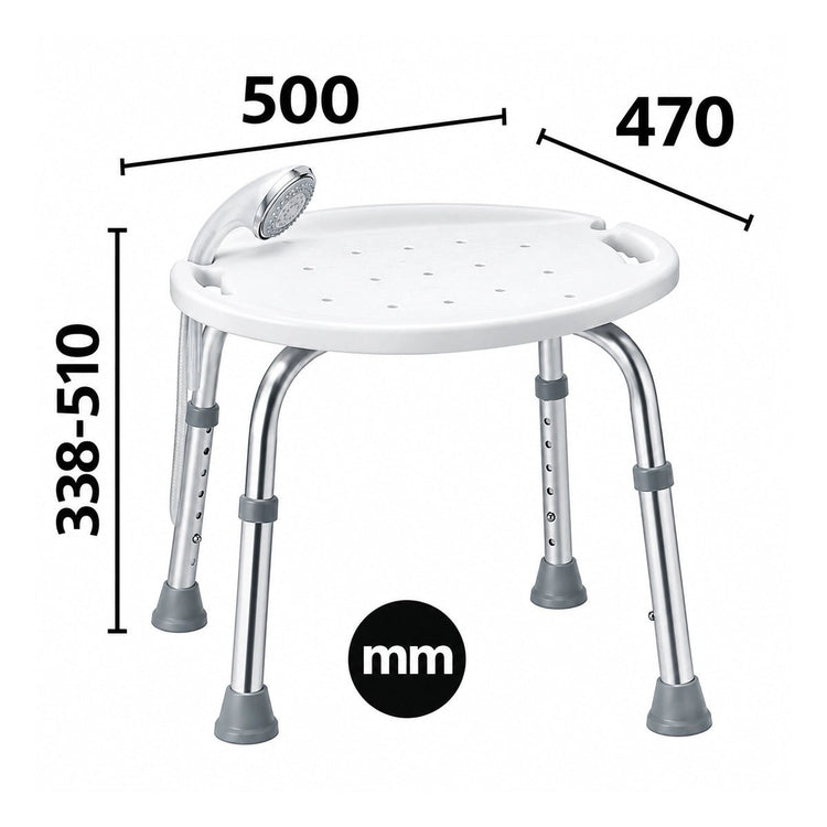Tabouret de douche avec support de pommeau de douche