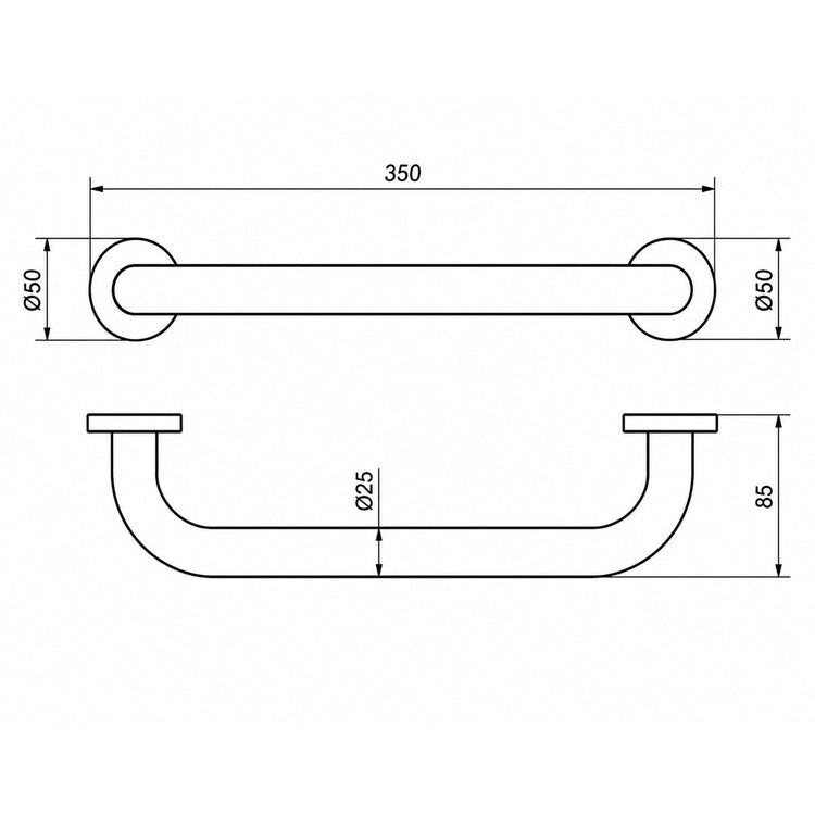 Barre porte-serviettes de bain Brass